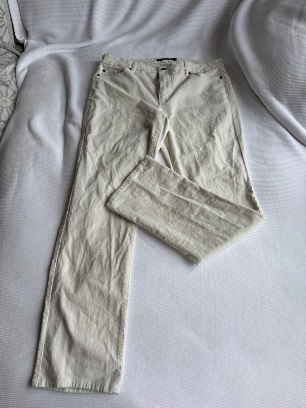Lauren Ralph Lauren Cream Straight Leg Pants